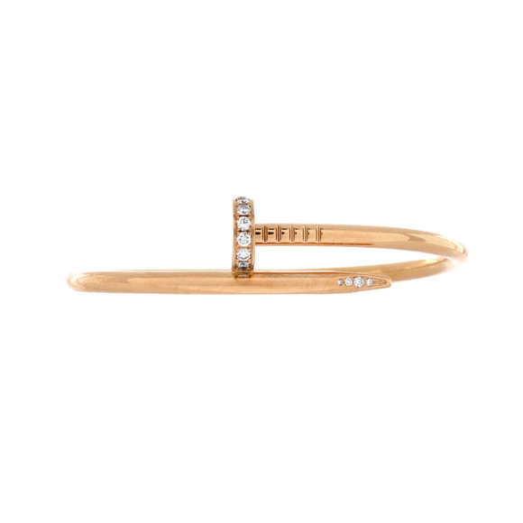 Cartier Classic Juste un Clou Bracelet 18K Rose Gold with Diamonds - Picture 1 of 4